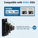 Rack extern SSD M.2 NVMe, AFKSMILE, Carcasa Rack Externa SSD, Compatibila NVMe, Capacitate pana la 4TB, Viteza 10Gbps, Cu Display Smart, USB 3.2 Gen 2, Plug-and-play, Aliaj de aluminiu/ABS, 110x34x12mm, Negru