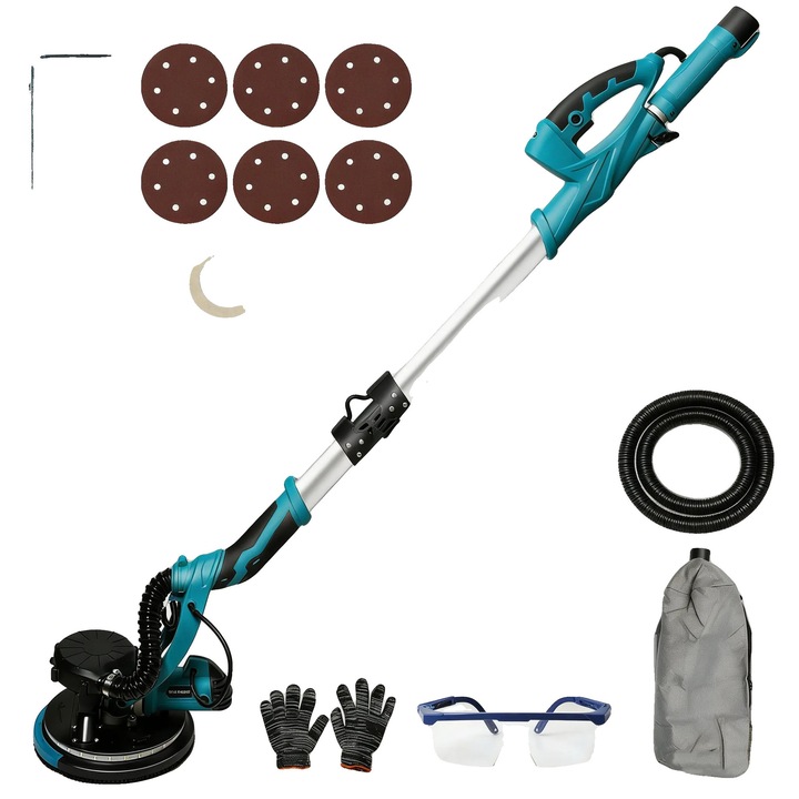 Slefuitoare cu viteza ajustabila, colectare automata a prafului, set complet