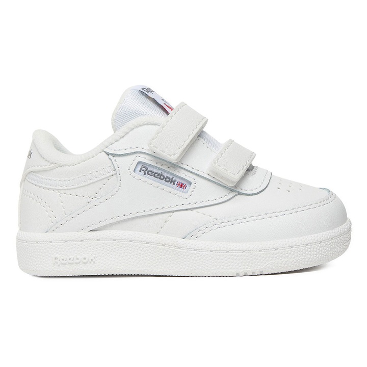 Pantofi copii Reebok, piele naturala, alb, inchidere Velcro