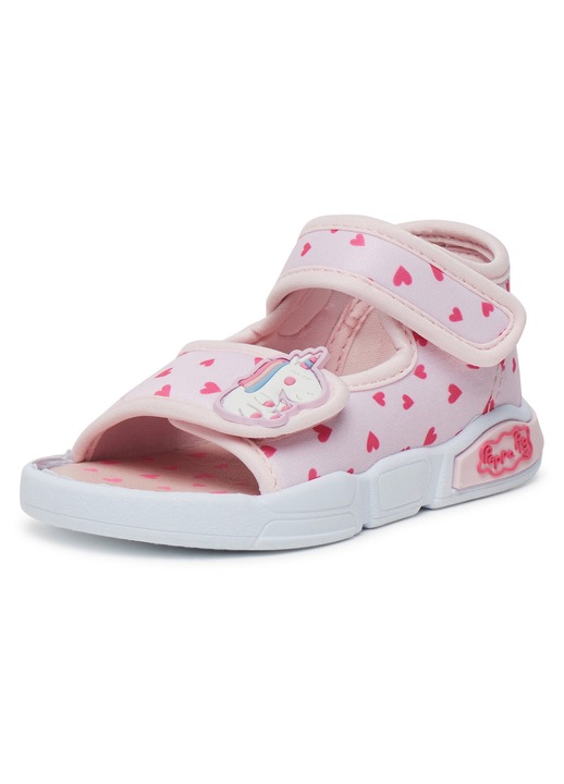 Gyermek szandál, Peppa Pig, világos rózsaszín, textil anyag, lányoknak