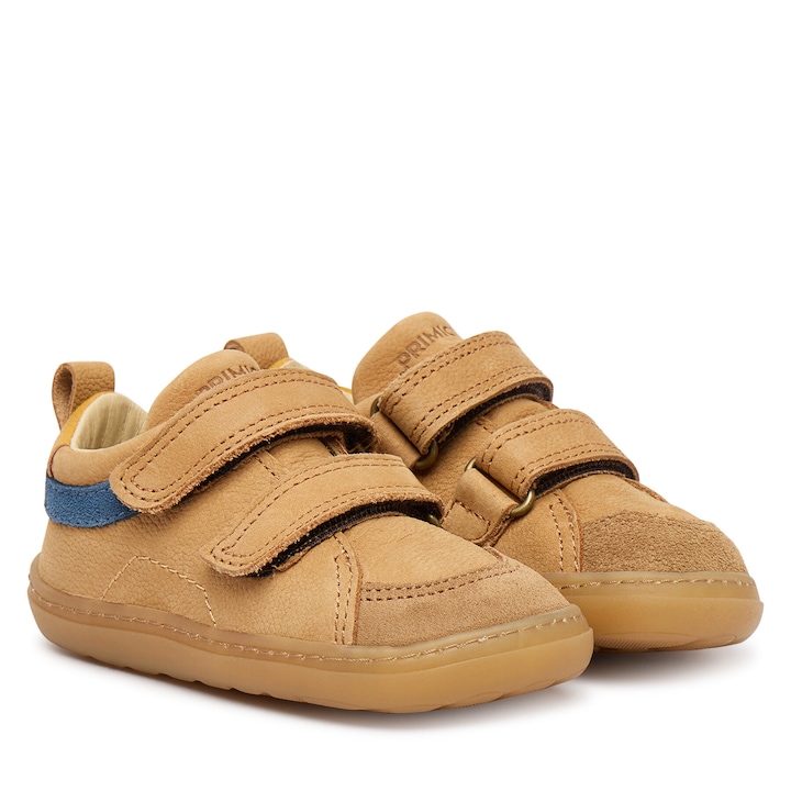 Pantofi copii, Primigi, piele naturala, Velcro, maro