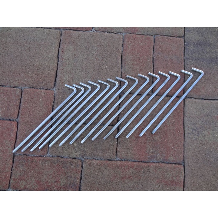 Sada coturi prindere Ambitent, 14 buc, 6x180mm, pentru corturi