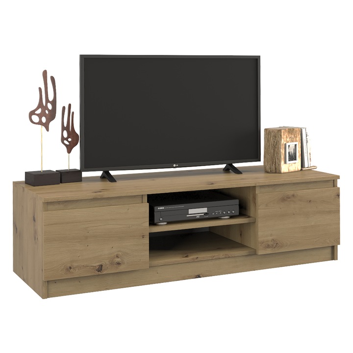 Комод RTV 120 см, TOPESHOP, DAB ARTISAN, модерен дизайн, 40x120x36см