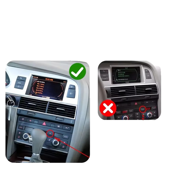 Decodor Wireless CarPlay Android Auto, Proiectie Ecran, Control Retentie, pentru A6 Q7 MMI 3G