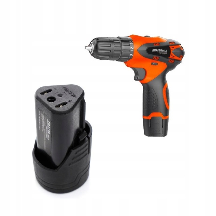 Fúró-csavarozó Kraft&Dele KD3066, 18V, Li-Ion akkumulátor 1300mAh, 2 sebesség, LED, kofferben
