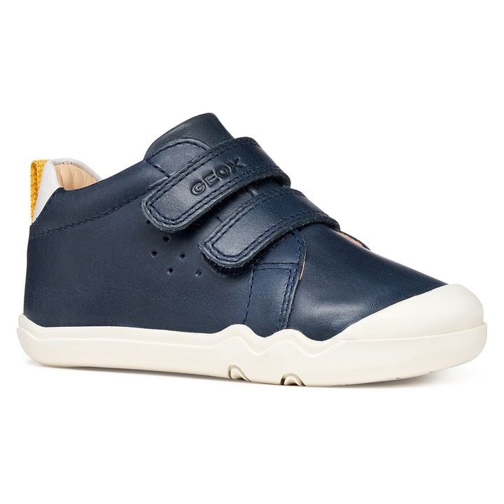 Pantofi copii, Geox, sneakers, piele naturala, albastru, velcro