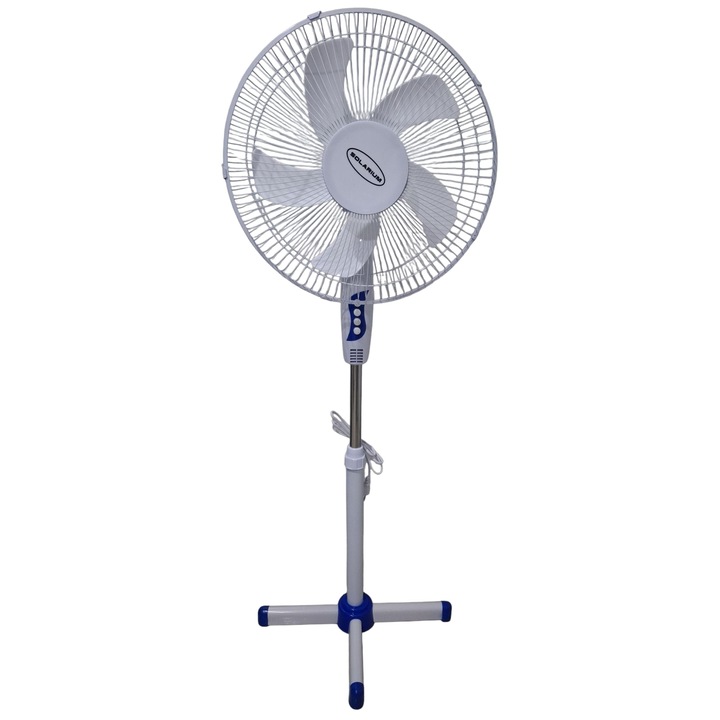 Вентилатор на стойка, 40 W, БЯЛ, диаметър 40 см, ПАКЕТ 4 БРОЯ