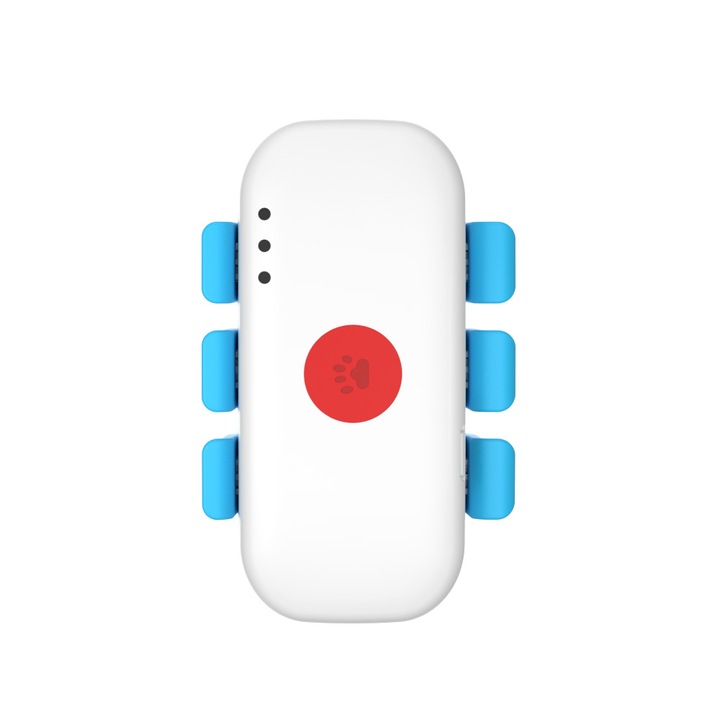 Dispozitiv GPS de urmarire pentru animale de companie Urmarire in timp real Alerte inteligente Confortabil de purtat Baterie cu durata lunga de viata Portabil Alb