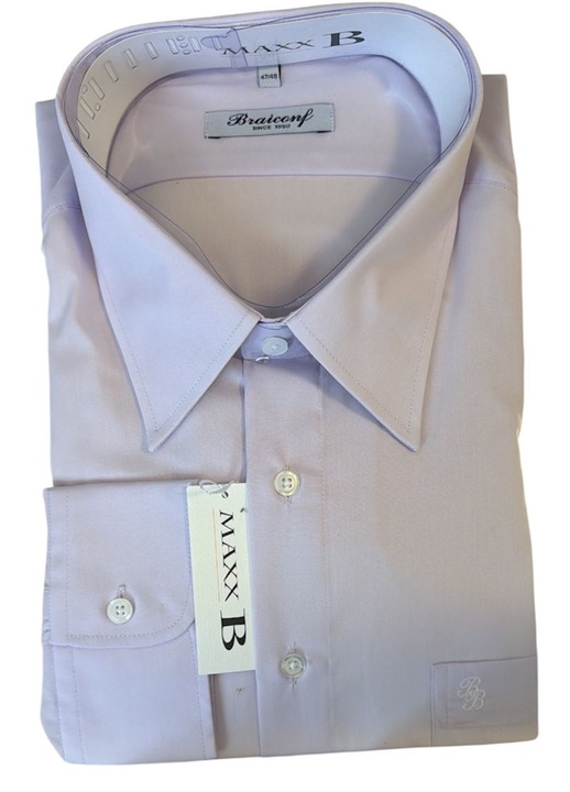 Camasa barbati, cu maneca lunga, lila PAL, bumbac-poliester, marimea 47-48