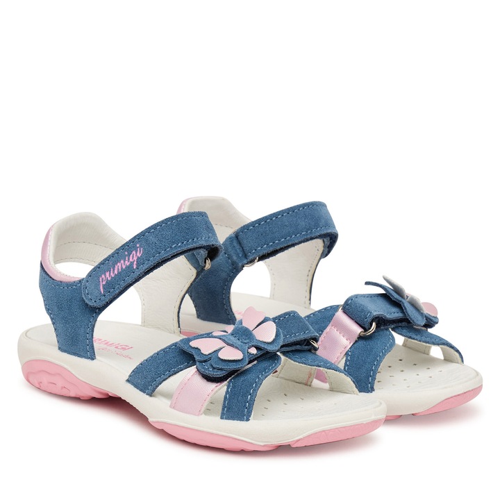 Сандали за момичета Primigi, естествена кожа, синьо/розово