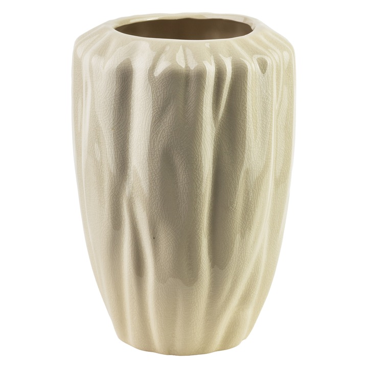 Vază ceramică Affekdesign By Mondex Manon 16x16x22 cm, bej, 1 buc