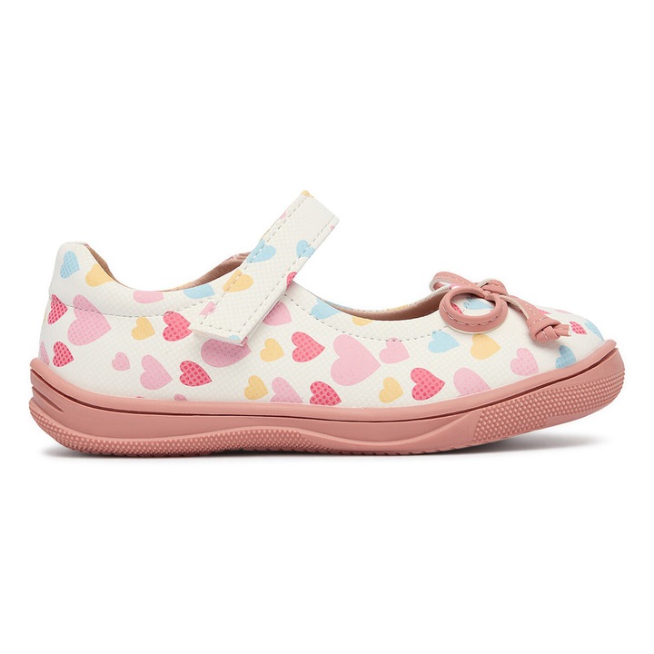 Balerini fete, Jenny, cu velcro, multicolor, material sintetic