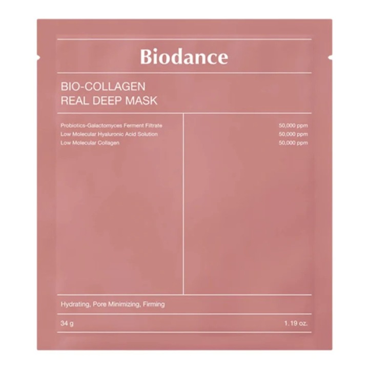 Masca faciala hidratanta Biodance, cu colagen si acid hialuronic, 30ml