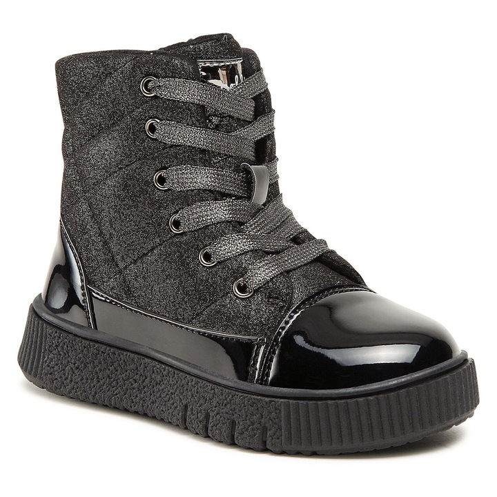 Cizme Fete, Nelli Blu, material textil, negru, izolate