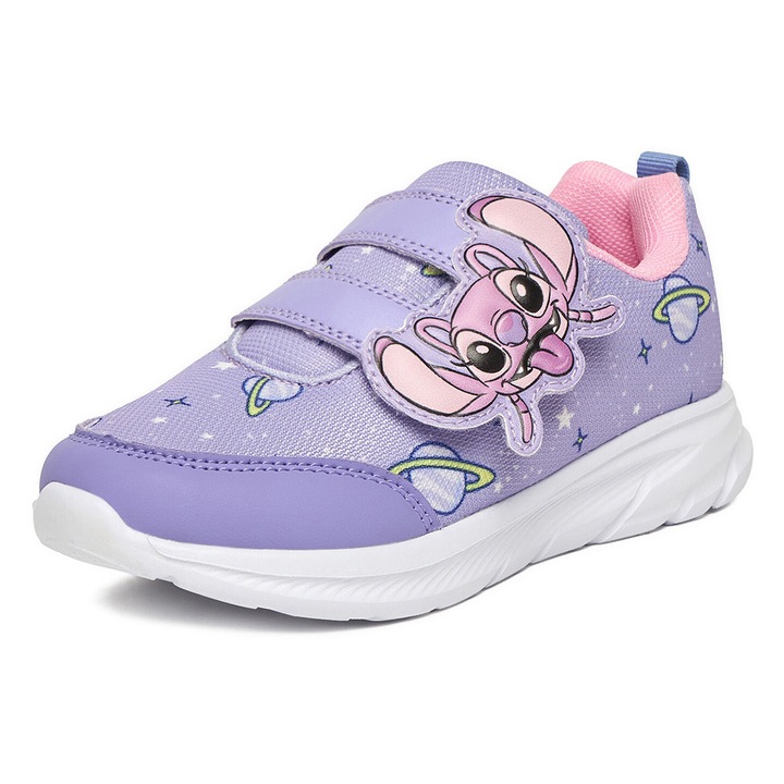 Pantofi sport copii, Disney, Classics, material textil, mov, sistem inchidere velcro