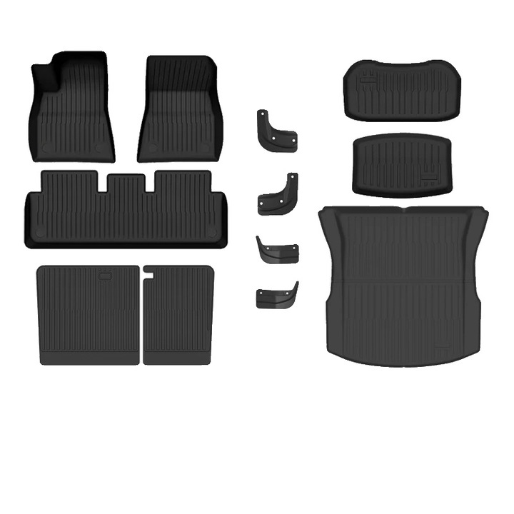 Covorase auto personalizate pentru Tesla Model 3, protectie all-weather, set 12 bucati, dimensiuni personalizate, material TPE