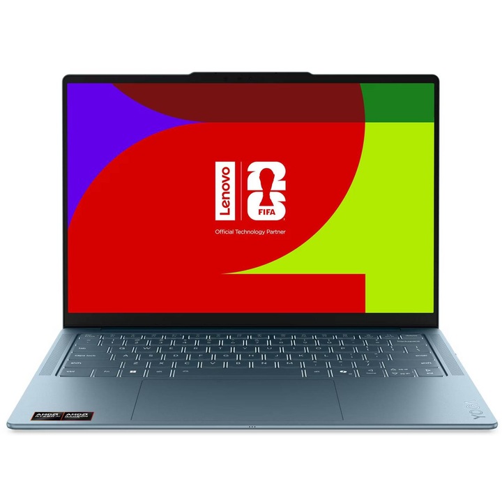 Лаптоп Lenovo Yoga Slim 7 14AGP11 с AMD Ryzen AI 7 445 (2.0/4.6GHz, 8M), 32 GB, 1TB M.2 NVMe SSD, AMD Radeon 840M, Windows 11 Home, Син