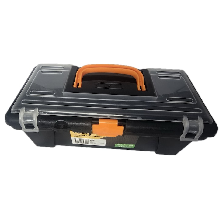 Cutie depozitare scule, plastic rezistent, 30x14x11.5 cm, neagra