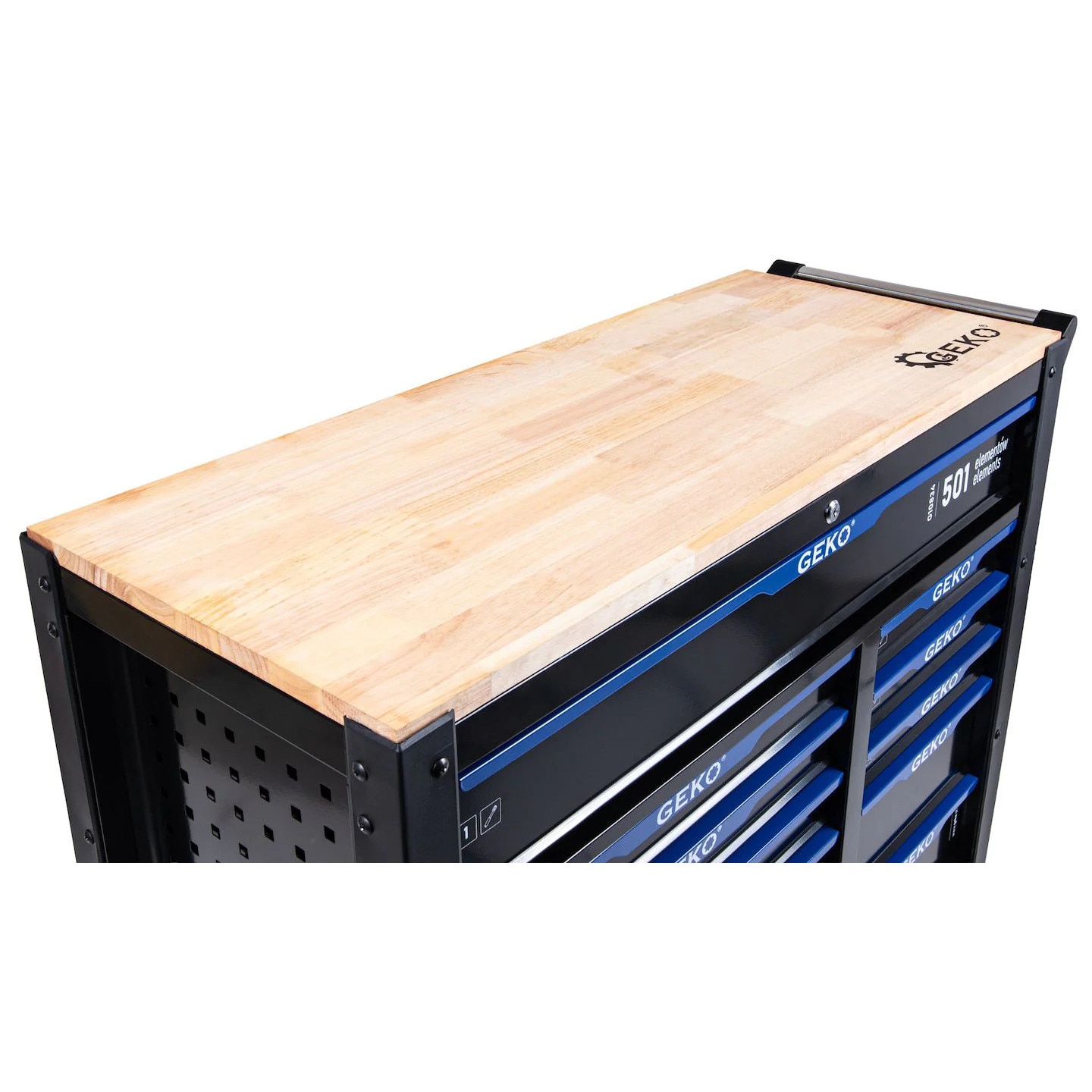 Dulap de scule pentru atelier, 12 sertare, 501 bucati, Geko G10834