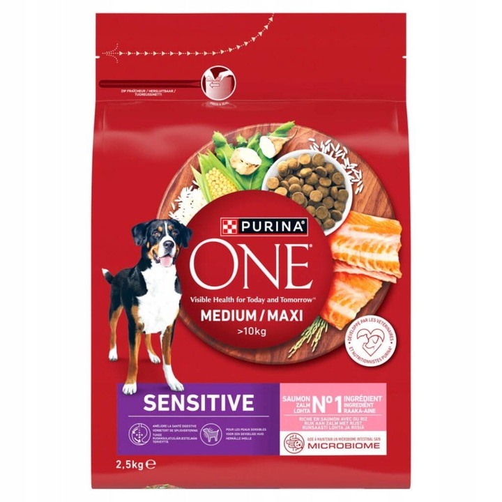 Hrana Uscata pentru Caini PURINA NESTLE Med Max Adult Sensitive Somon si Orez 2.5kg