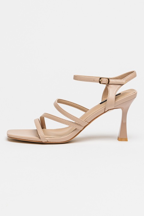 NINE WEST, Sandale din piele ecologica Indora, Bej inchis