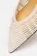 NINE WEST, Pantofi slingback cu aspect impletit Edela, Alb fildes