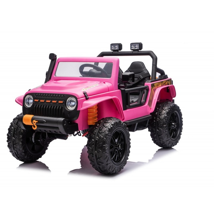 Jeep Monster elektromos gyermek jármű - rózsaszín
