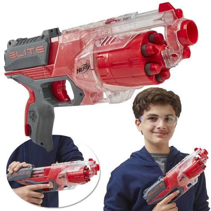 Hasbro NERF Disruptor pistol pentru copii + 6 gloanțe