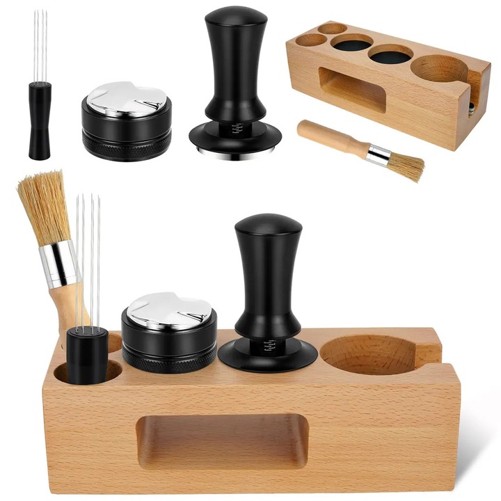 Set Tamper Espresso cu Statie, set de accesorii pentru espresso 51MM