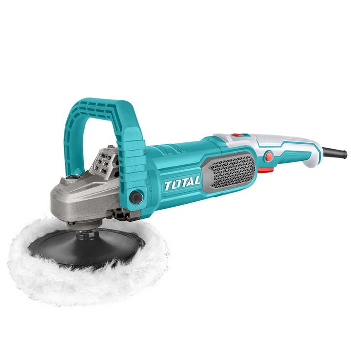Masina pentru slefuit/polisat TOTAL, diametru disc 180mm, 1400W, viteza variabila, maner D, disc si accesorii incluse