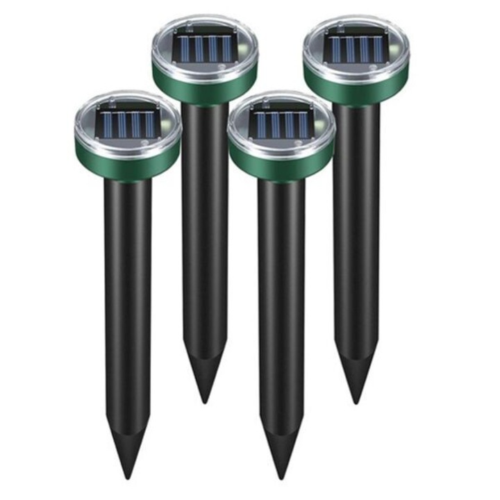 Dispozitiv solar antidaunatori, set 4 bucati, alungare cartite, vibreaza, 6x6x25cm