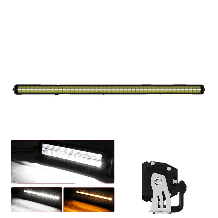 Bara LED 52inch, design combo, constructie rezistenta la apa, montare laterala si pe fund, aluminiu