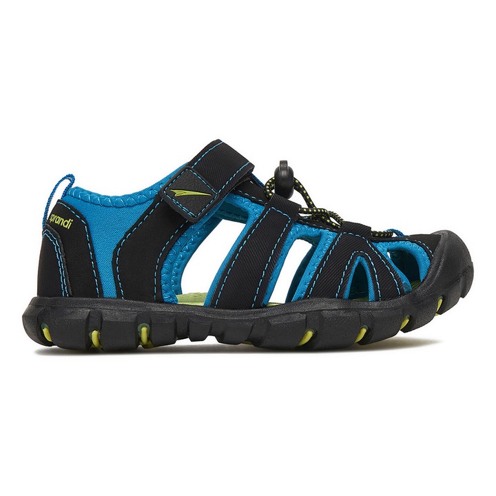 Sandale copii, Sprandi, sintetic, negru, inchidere velcro