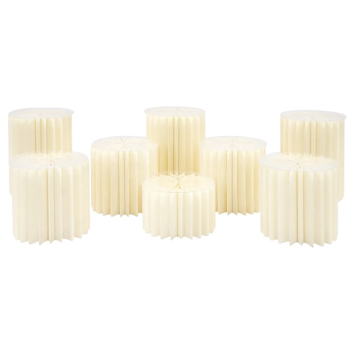 Suporturi de afisare pliabile, forma cilindrica, design elegant, set de 8 bucati, capacitate de incarcare 20 kg, culoare solida