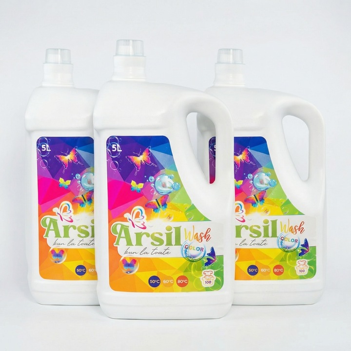 Pachet 3x Detergent Lichid Arsil Color