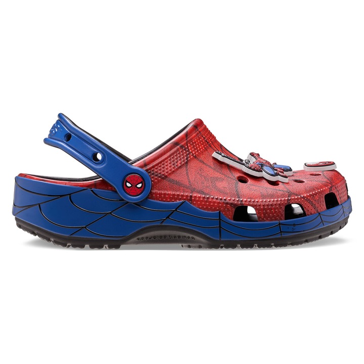 Slapi copii, Crocs, plat, rosu, plastic, 29-30 EU