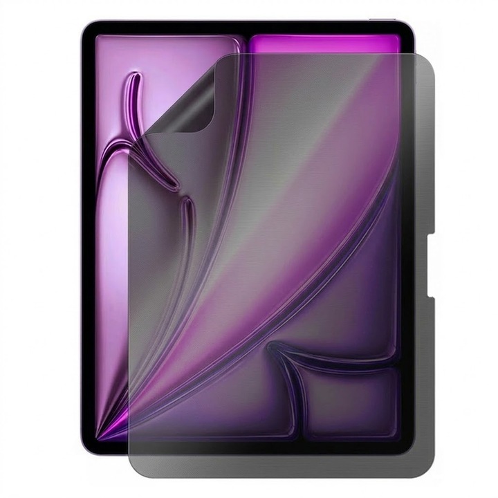 Folie Tableta PRIVACY Landscape (Confidential Stanga-Dreapta) pentru Apple iPad Air 11 (2026) 11.0", Top-Secret Scrolling Anti-Spy, Matte Paper Texture, Hydrogel, Silicone Anti-shock Absorption