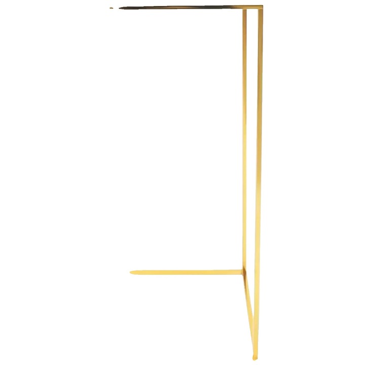 Suport flori, design geometric, decor elegant, auriu, 28x28x80cm