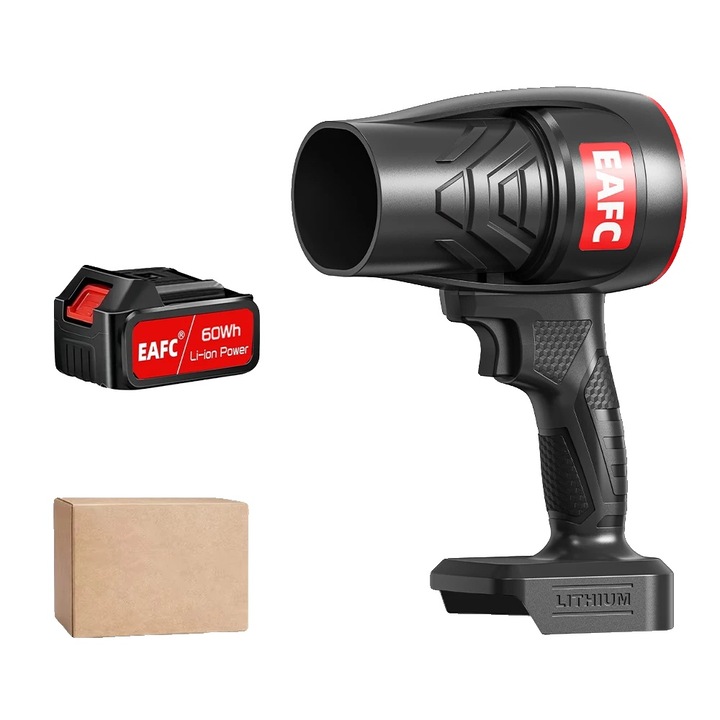 Aspirator cu aer, design portabil, flux de aer puternic, 1 baterie, priza EU