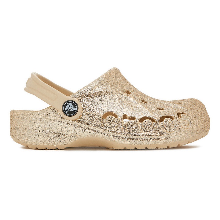 Női papucs, Crocs, műanyag, arany