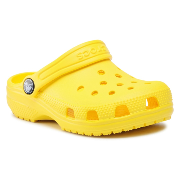 Gyermek papucs, Crocs, sárga, műanyag
