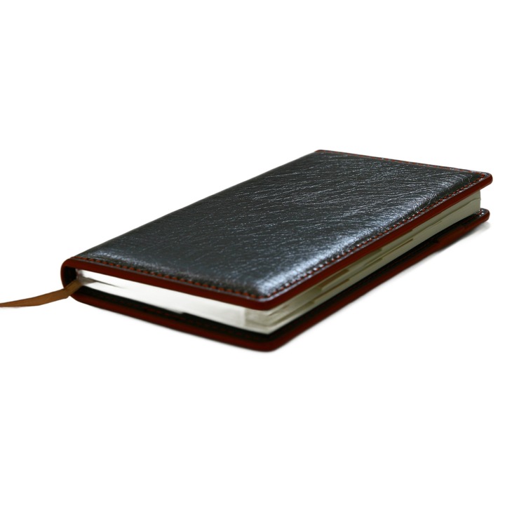 Agenda zilnica B6, 2026, neagra, cu inlocuire de continut