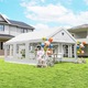 Cort pentru Petreceri, Outsunny, Otel galvanizat, PE,598 x 394 x 302 cm, Alb