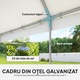 Cort pentru Petreceri, Outsunny, Otel galvanizat, PE,598 x 394 x 302 cm, Alb