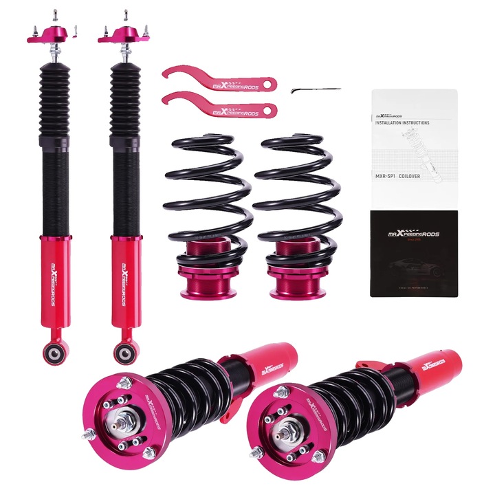 Suspensii coilover, inaltime ajustabila 30mm-50mm, otel de inalta rezistenta, pentru 3 Series E46