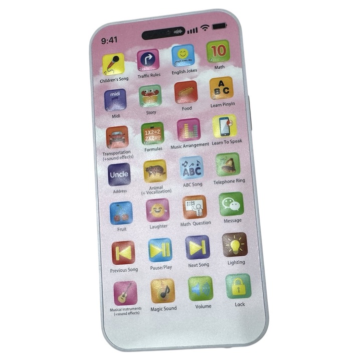 Oktató és interaktív telefon gyerekeknek – Puzzle Phone, érintőképernyő, hangok és fények