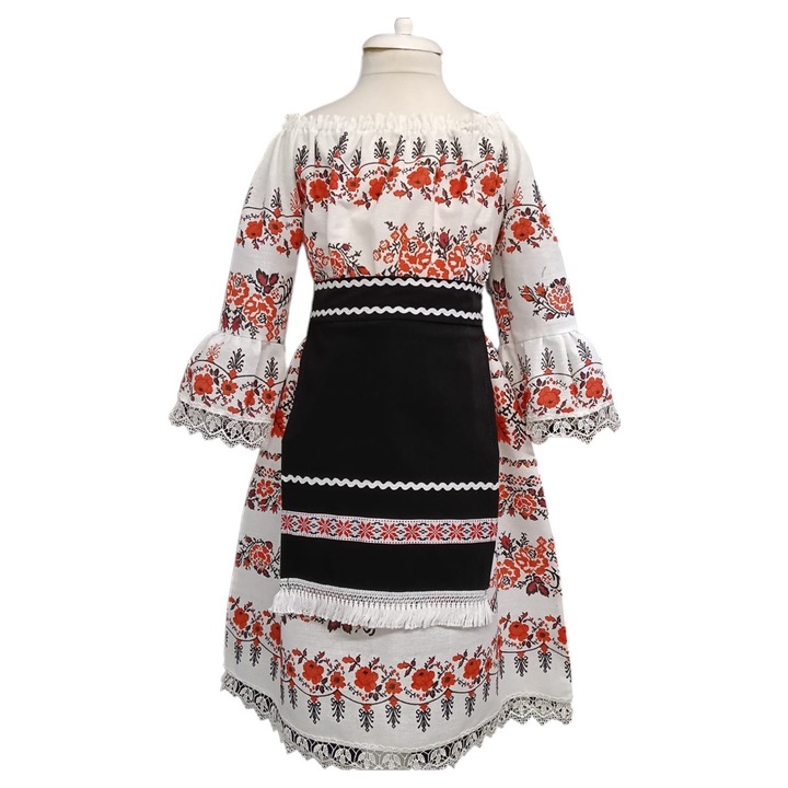 Costum National popular, pentru fete, multicolor, 4-6 ani, 105-116 cm