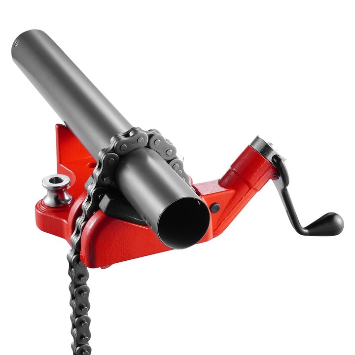 Menghina cu lant pentru tevi, VEVOR, capacitate 1/4 - 6 inch, baza din fonta, dimensiuni 300x260x130mm