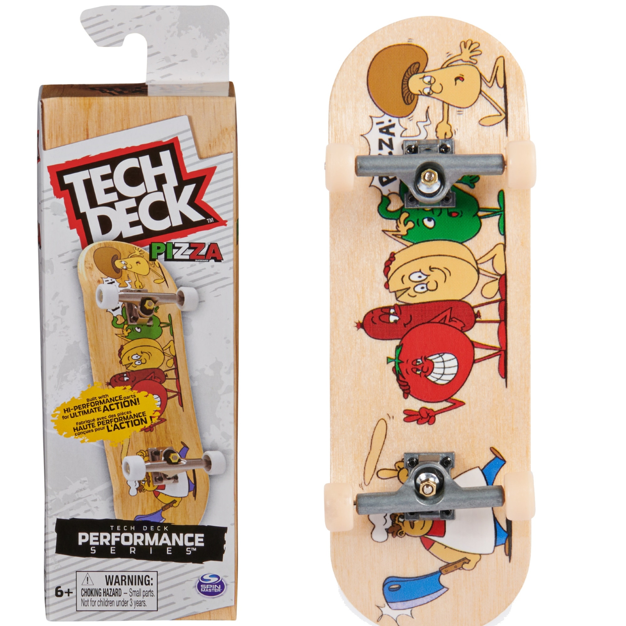 Skateboard Tech Deck Performance Pizza, lemn, set, 6, 5x4x17, 5cm