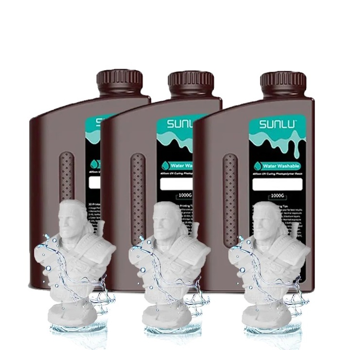 Rasina 3D, Lavabila cu Apa, Performanta Ridicata, Gri Deschis, 1 KG